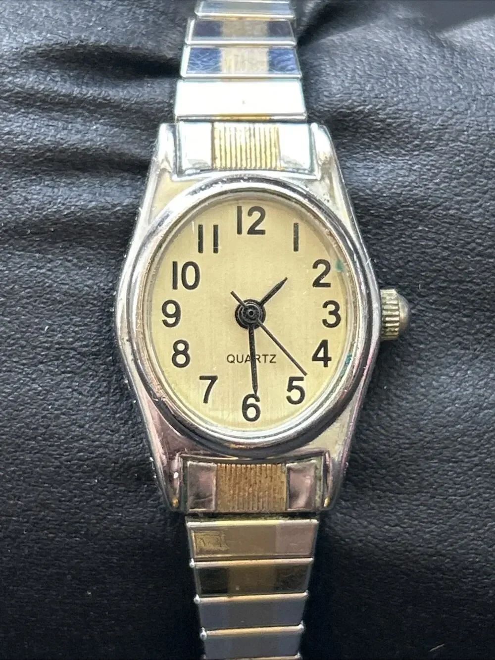 Two Tone Women’s Stretch Band Quartz Watch